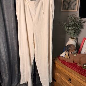 MELLODAY Cream Pleated Pants